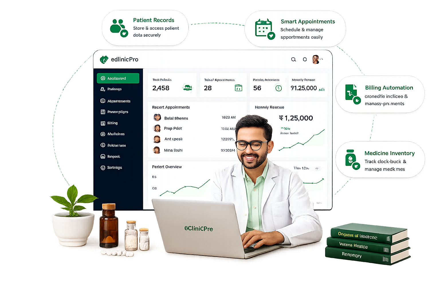 eClinicPro dashboard for Dentists
