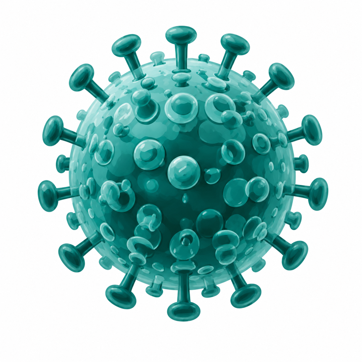 3D illustration of the HPV virus