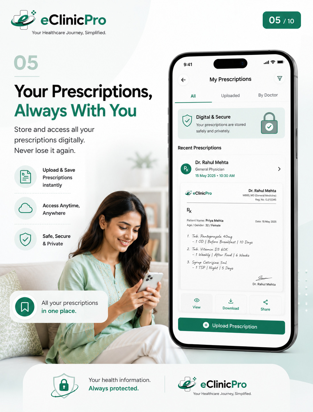 Your Prescriptions Always With You — eClinicPro patient app