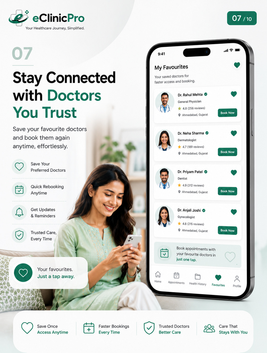Stay Connected with Doctors — eClinicPro patient app