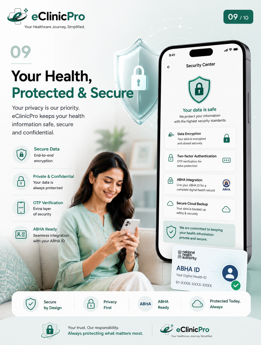 Your Health, Protected & Secure — eClinicPro patient app